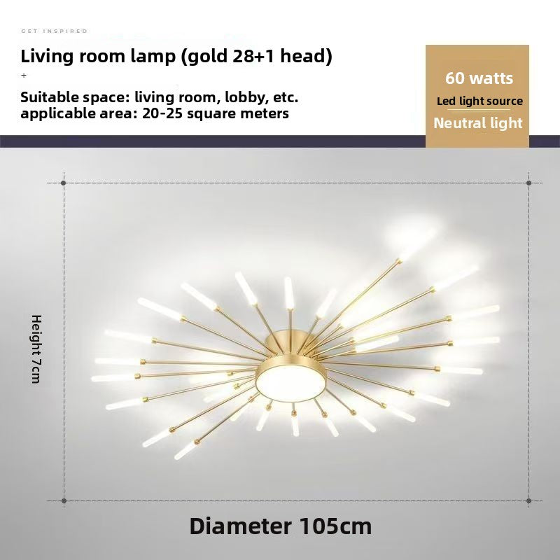 Nordic LED Ceiling Light – Scandinavian Firework Multi-Head Chandelier
