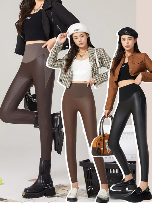 Women's Fleece-Lined Thick Leggings - Warm Winter Wear - gallify.store