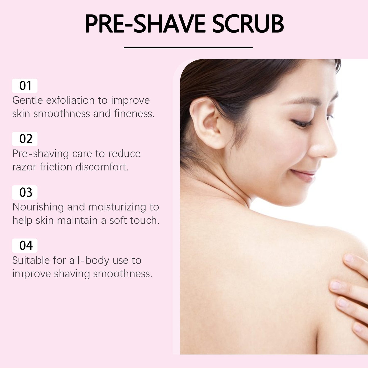 Pre-Shave Hair Removal Scrub – Gentle Herbal Exfoliating Scrub 60g
