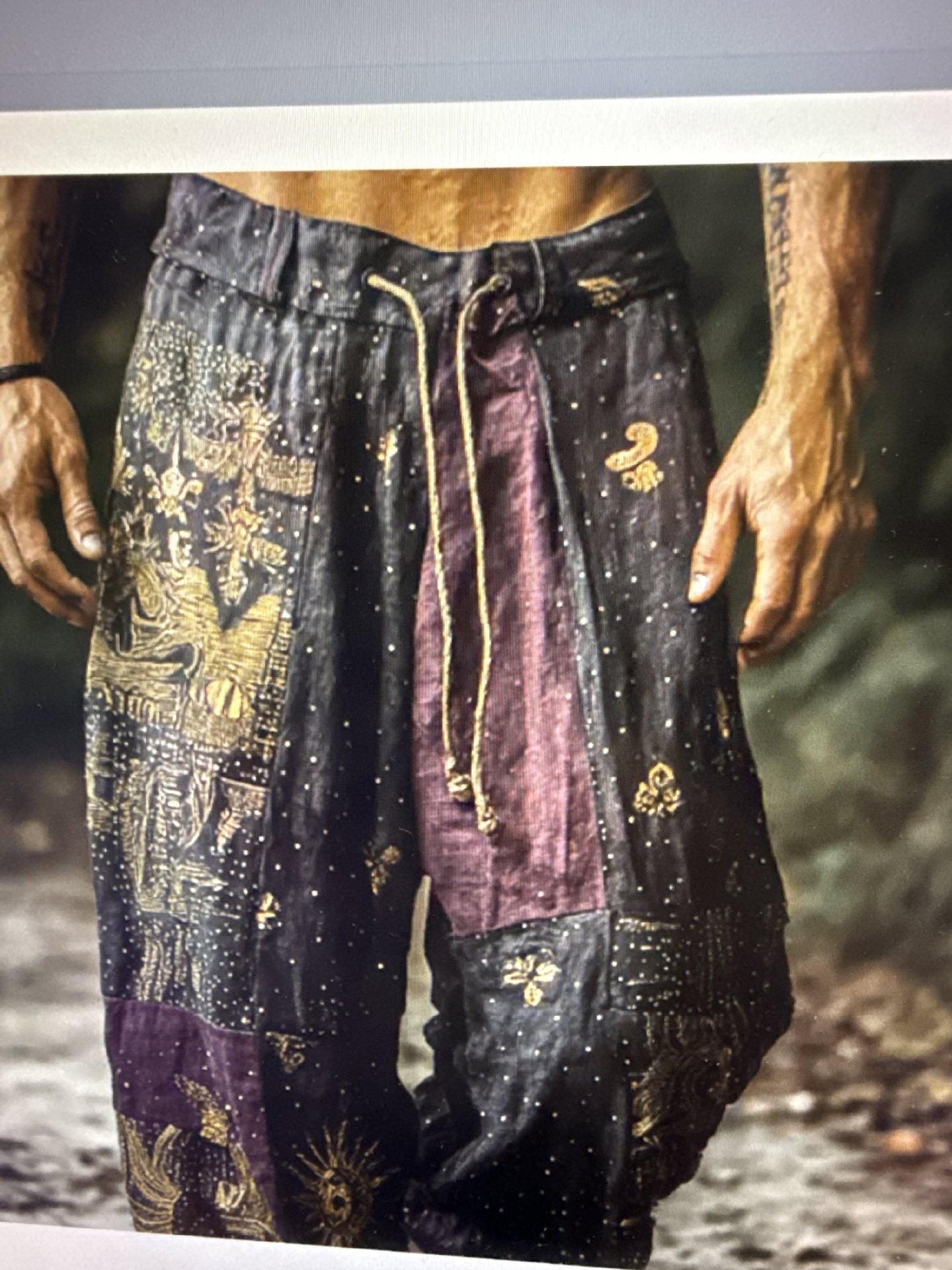 Women's Wide Leg Printed Trousers | Retro Style