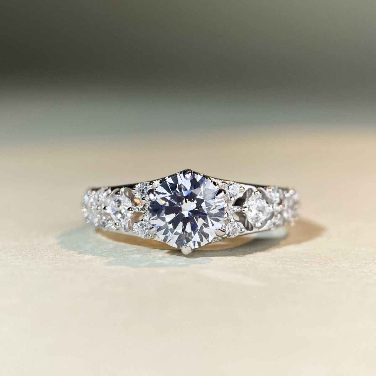 1 Carat Moissanite Ring | 925 Silver | D-Color VVS1 Clarity - gallify.store