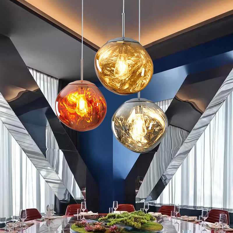 Luxury Lava Stone Chandelier – Nordic Italian-Style Pendant Light