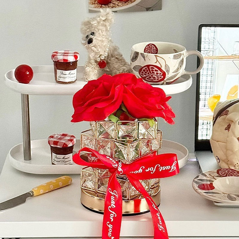 LED Table Lamp - Pink Rose Design | Decorative USB Lighting - gallify.store