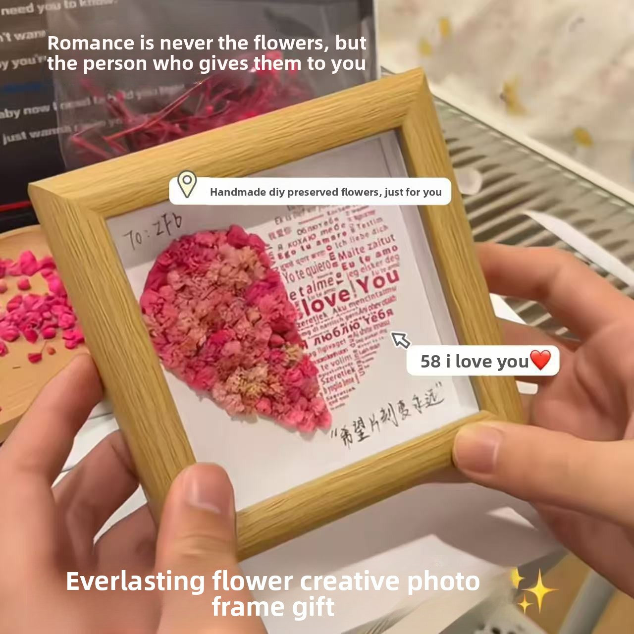 Preserved Flower Photo Frame - Decorative Gift - gallify.store