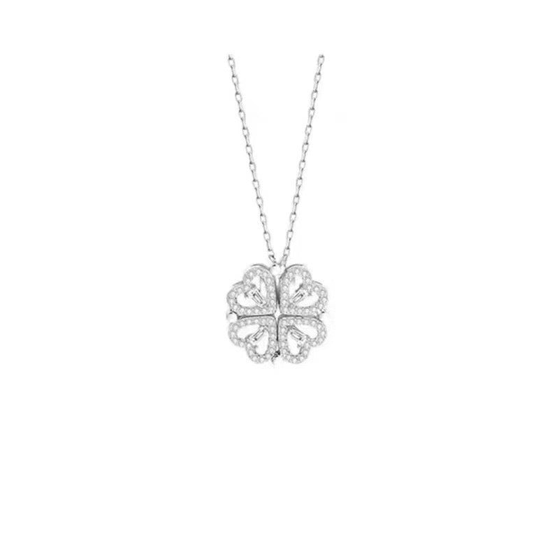 Heart-Shaped Magnetic Necklace | Zircon Stones - gallify.store