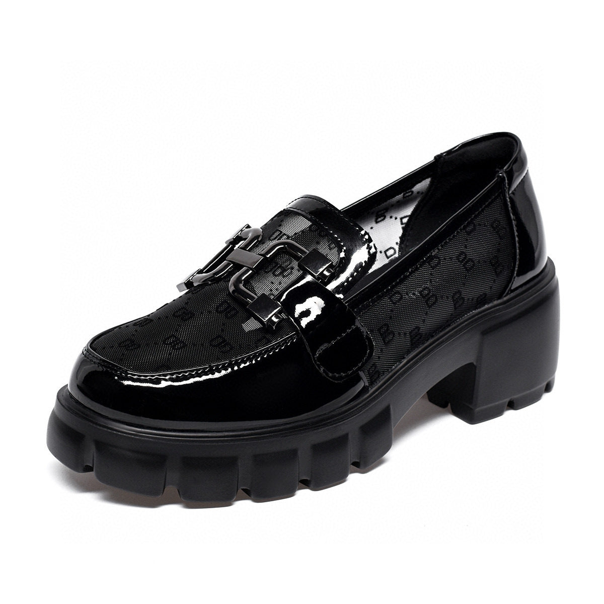 Mesh Platform Slip-On Loafers | Chunky Sole Women's Shoes