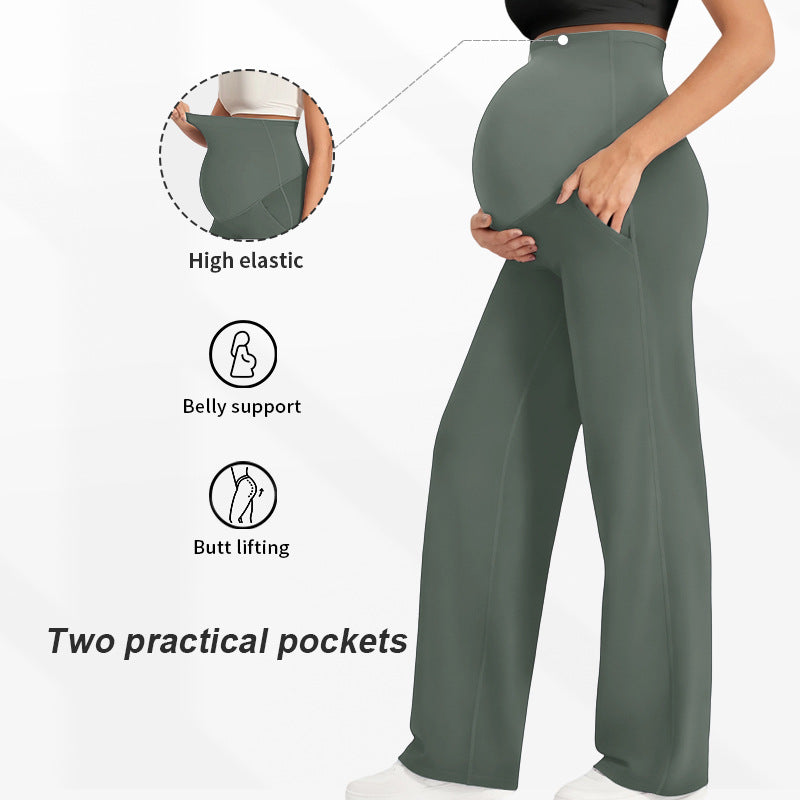 Maternity Wide-Leg Pants | High-Waist Belly Support