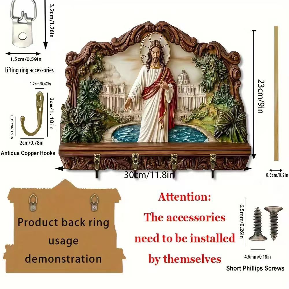 Wooden Wall Key Hanger | Rustic Pine Wood Home Organizer - gallify.store