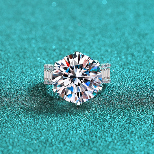 10-carat diamond ring sterling silver jewelry - gallify.store