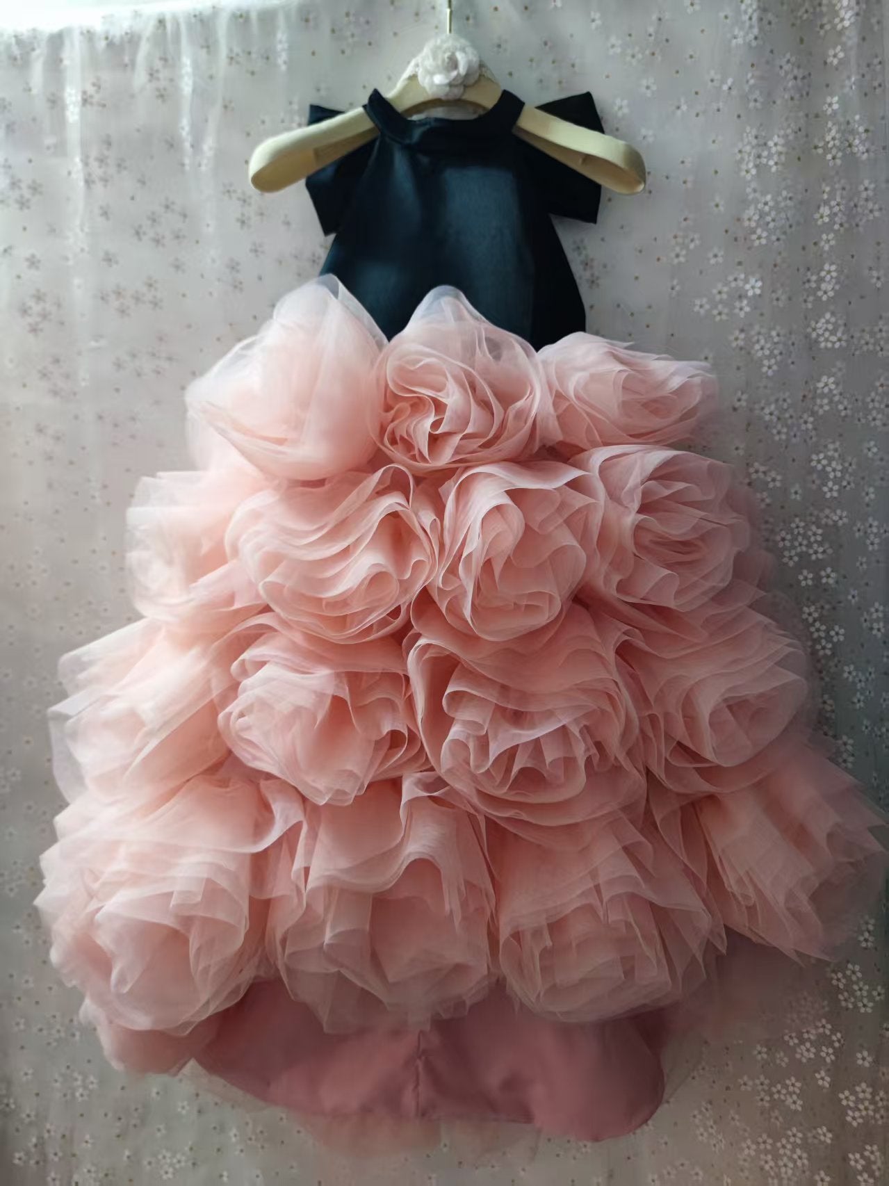 Girls 3D Floral A-Line Dress | Elegant Party & Wedding Outfit - gallify.store
