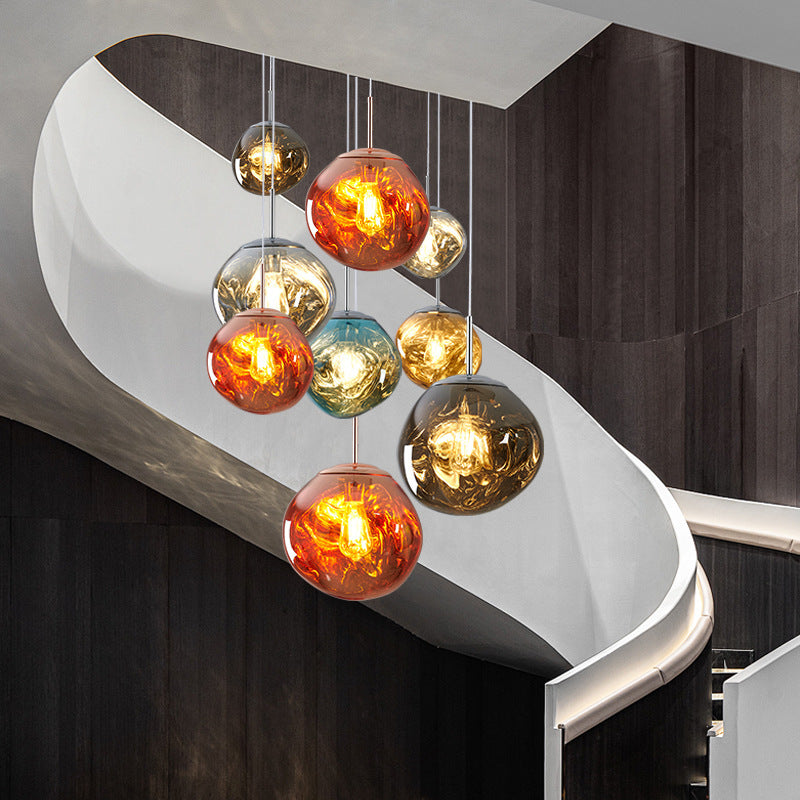Luxury Lava Stone Chandelier – Nordic Italian-Style Pendant Light