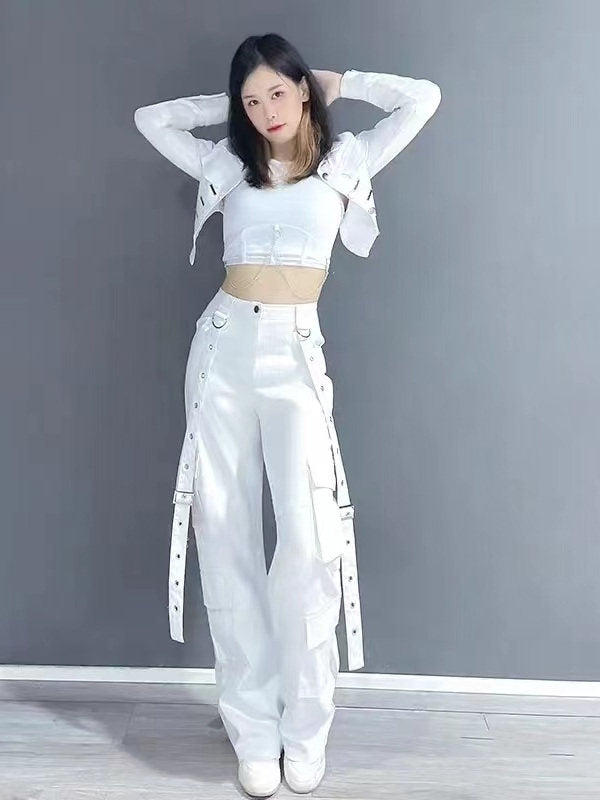 Korean Style Jazz Dance Costume Set - Street Dance Performance Outfit - gallify.store