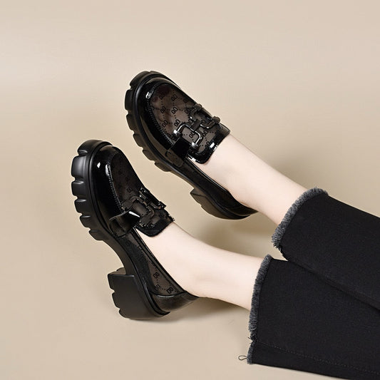 Mesh Platform Slip-On Loafers | Chunky Sole Women's Shoes