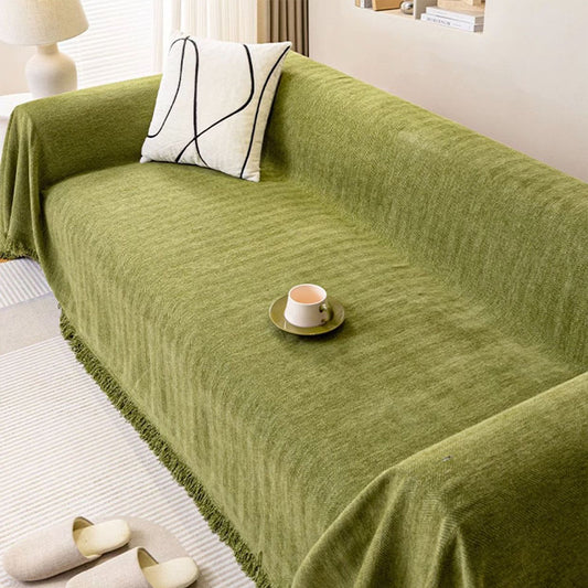Chenille Herringbone Sofa Cover | Anti-Wrinkle, Machine Washable