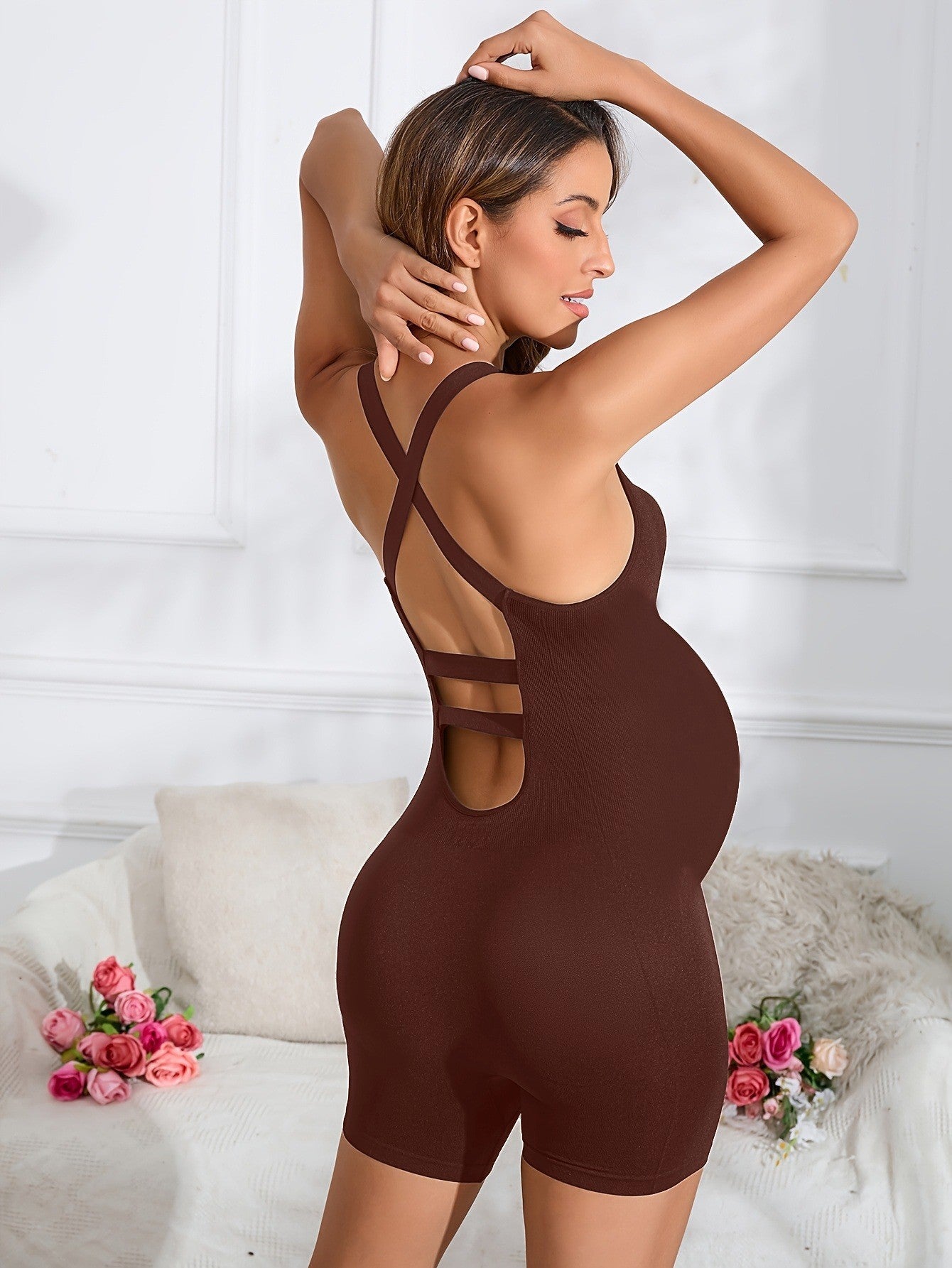 Maternity Yoga Bodysuit | High Elasticity Jumpsuit