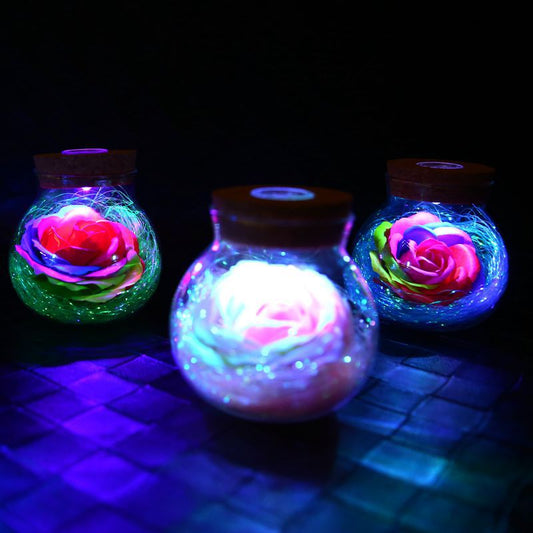 Rose Preserved Soap Flower Wishing Bottle - Romantic Gift - gallify.store