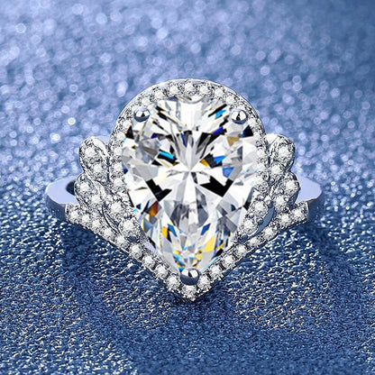 Diamond ring with a blue gradient background