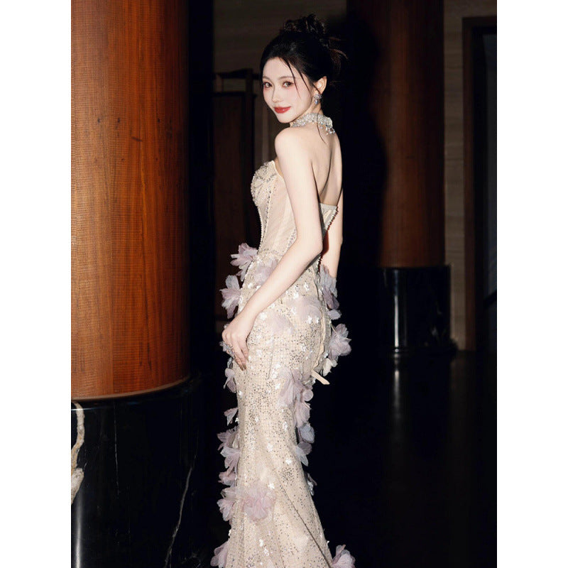 Elegant Fishtail Evening Dress - gallify.store