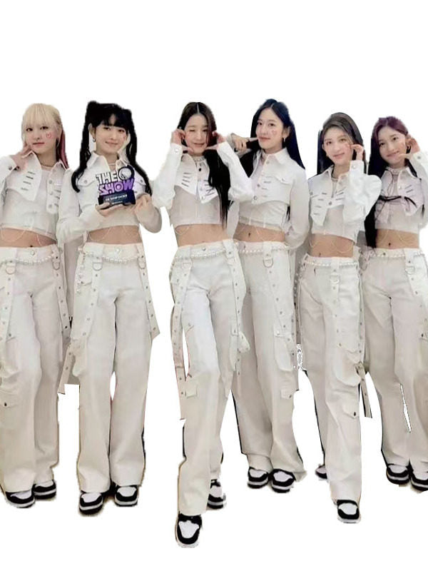 Korean Style Jazz Dance Costume Set - Street Dance Performance Outfit - gallify.store