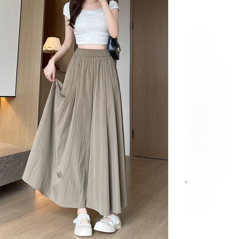 Women's High Waist Wide Leg Skirt Pants | Ice Silk