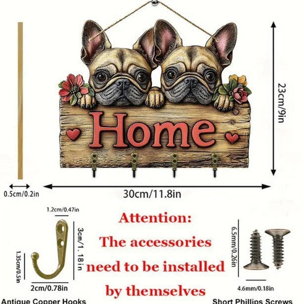 Wooden Wall Key Hanger | Rustic Pine Wood Home Organizer - gallify.store