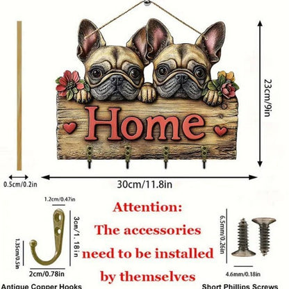 Wooden Wall Key Hanger | Rustic Pine Wood Home Organizer - gallify.store