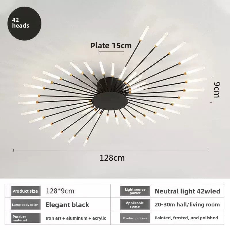 Nordic LED Ceiling Light – Scandinavian Firework Multi-Head Chandelier