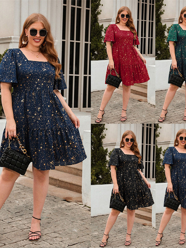 Casual Loose-Fitting Midi Dress - Women's Comfort Style - gallify.store