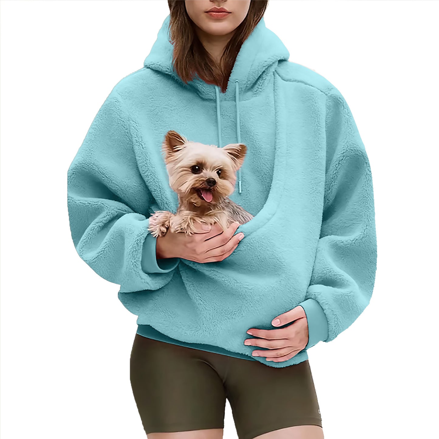 Women's Hooded Camel Wool Sweatshirt | Oversized
