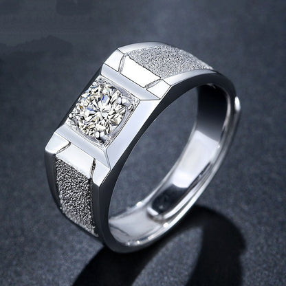 Diamond Simulant Ring for Women - Adjustable Opening