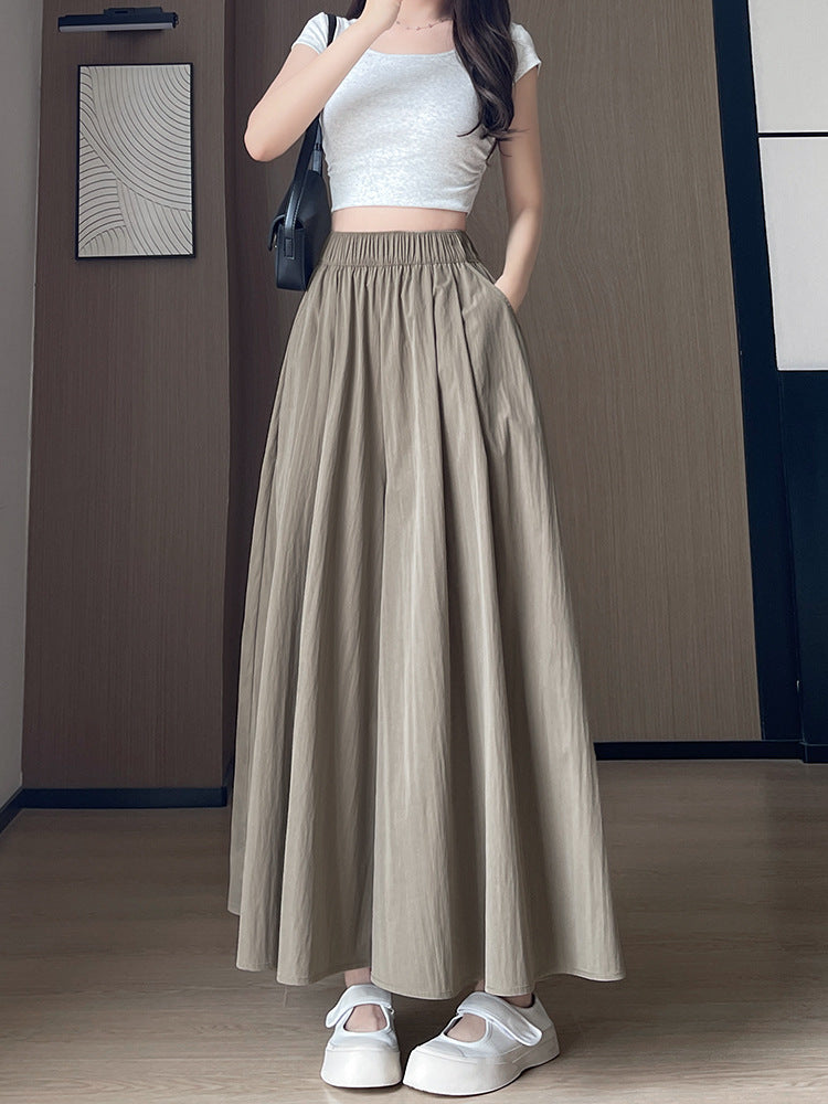 Women's High Waist Wide Leg Skirt Pants | Ice Silk