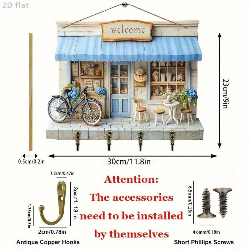 Wooden Wall Key Hanger | Rustic Pine Wood Home Organizer - gallify.store