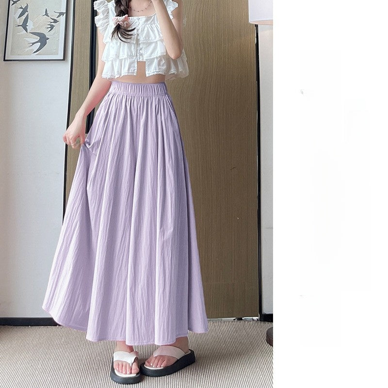Women's High Waist Wide Leg Skirt Pants | Ice Silk
