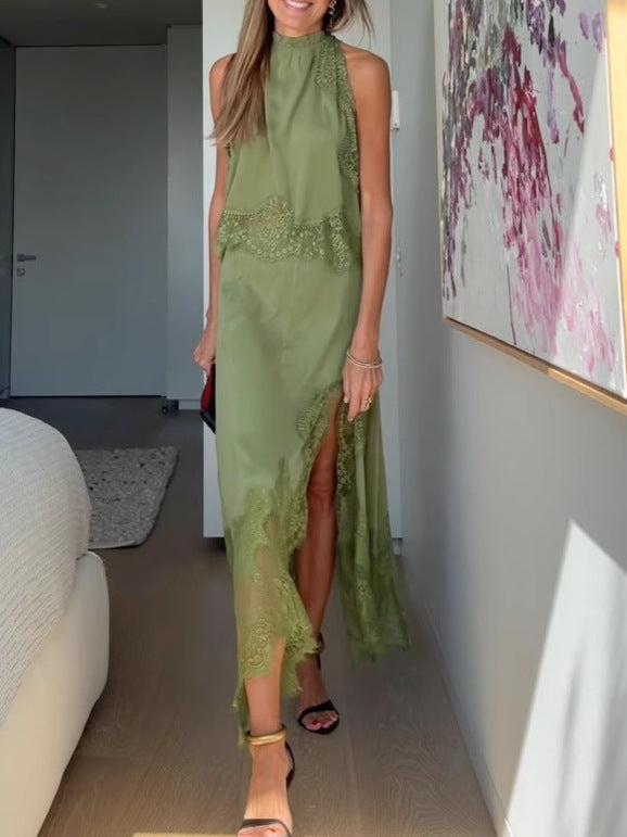 Women's Lace Sleeveless Two-Piece Dress