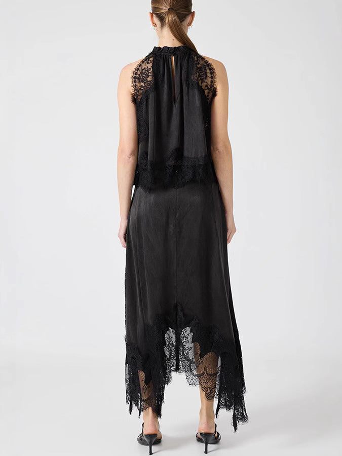 Women's Lace Sleeveless Two-Piece Dress