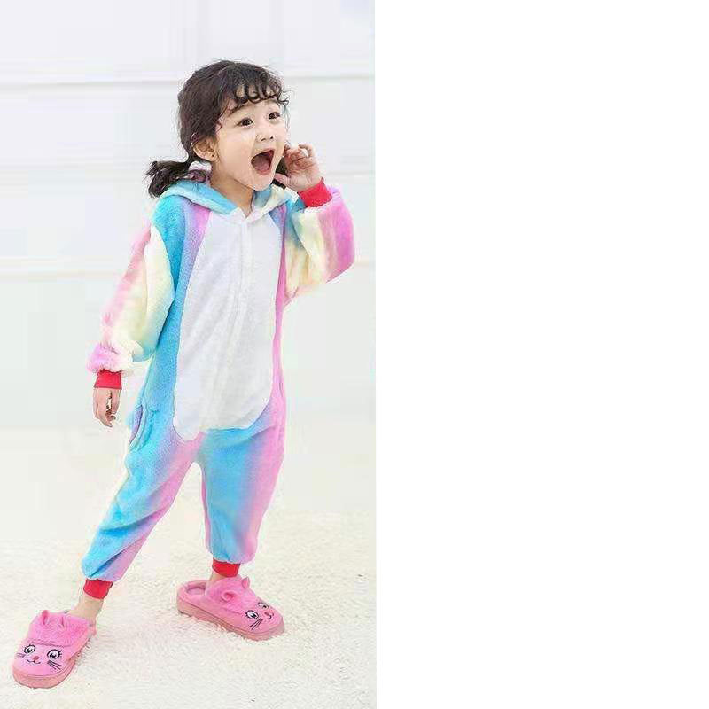 Kids Cartoon Animal Onesie Pajamas | Cozy Flannel Sleepwear - gallify.store