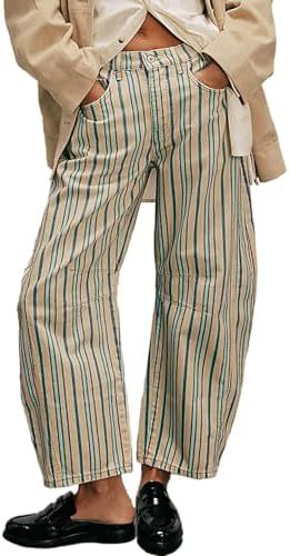 Floral Print Denim Wide Leg Trousers | High Waist