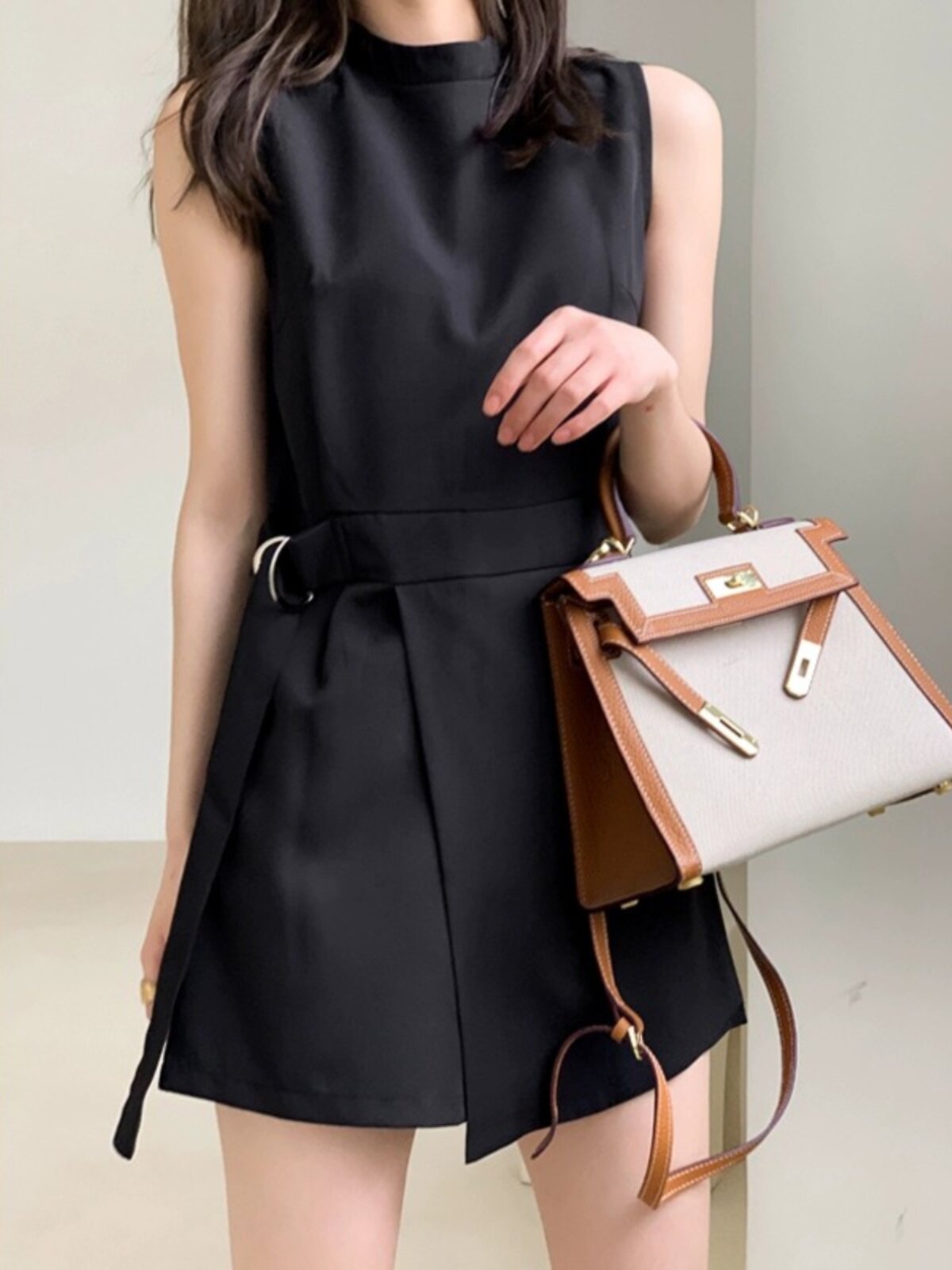 Women's High-Waisted Chiffon Jumpsuit - Slimming Work & Casual Wear - gallify.store