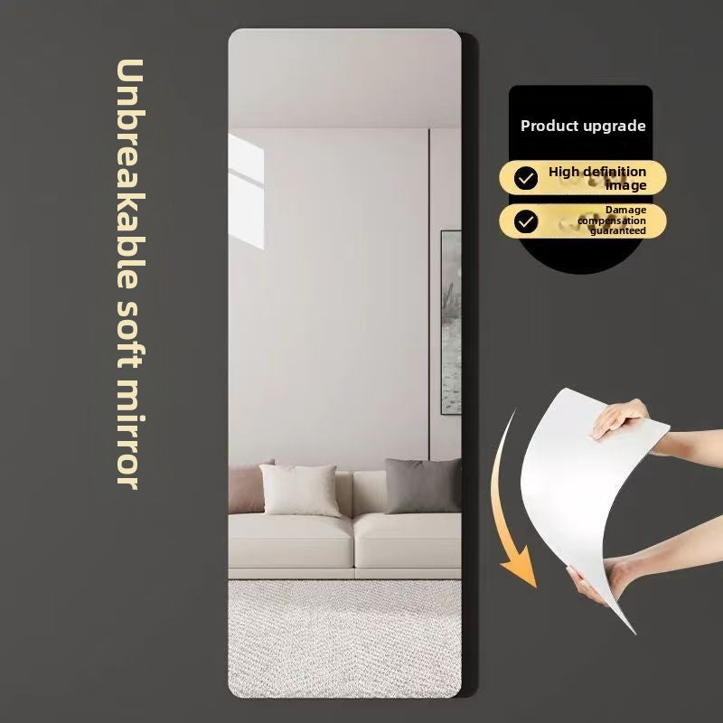 Self-Adhesive Acrylic Wall Mirror – Borderless No-Drill Home Mirror |