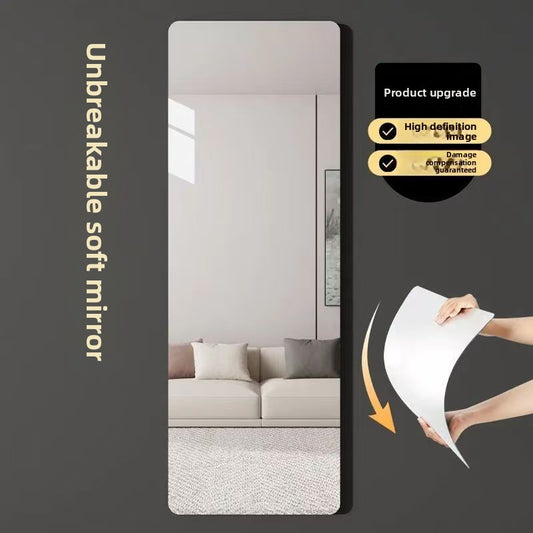 Self-Adhesive Acrylic Wall Mirror – Borderless No-Drill Home Mirror |