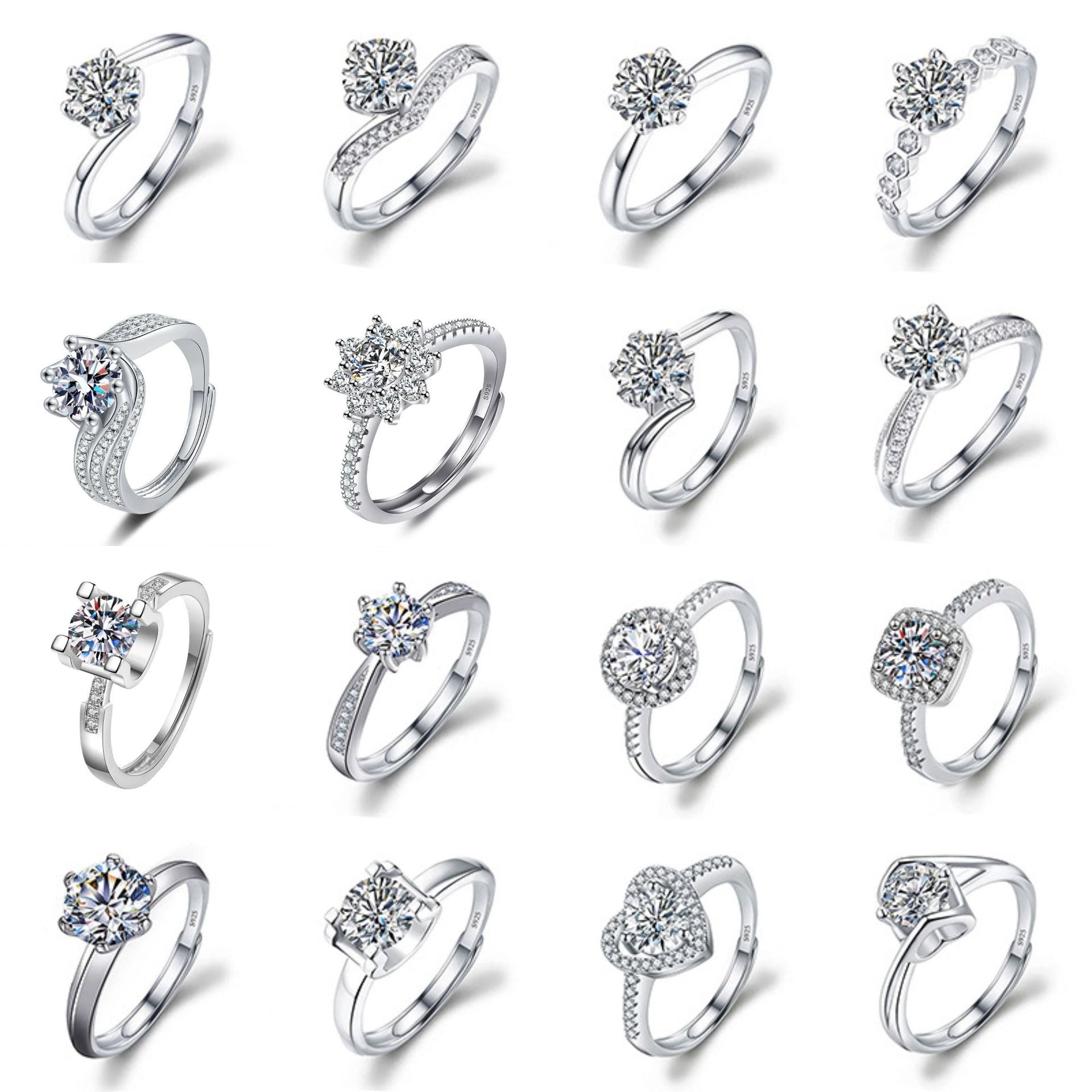 Diamond Simulant Ring for Women - Adjustable Opening - gallify.store