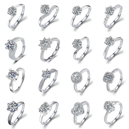 Diamond Simulant Ring for Women - Adjustable Opening - gallify.store