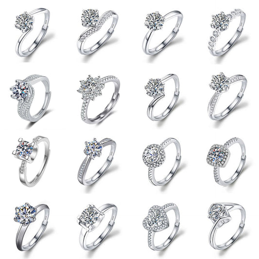 Diamond Simulant Ring for Women - Adjustable Opening - gallify.store