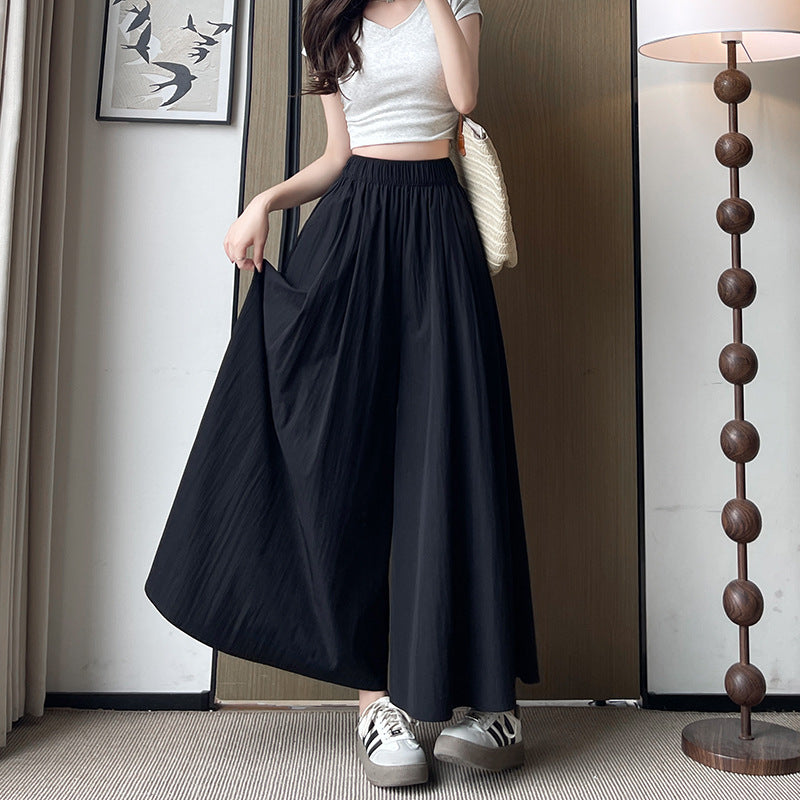 Women's High Waist Wide Leg Skirt Pants | Ice Silk