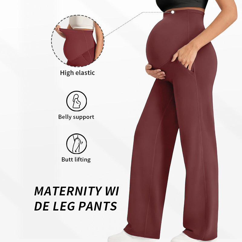 Maternity Wide-Leg Pants | High-Waist Belly Support