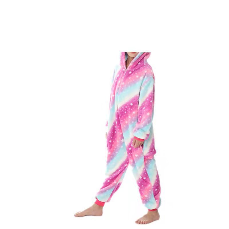 Kids Cartoon Animal Onesie Pajamas | Cozy Flannel Sleepwear - gallify.store