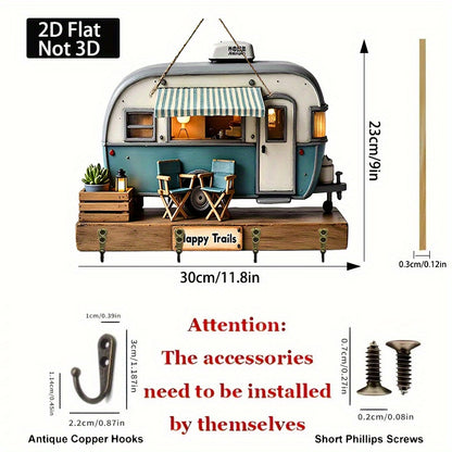 Wooden Wall Key Hanger | Rustic Pine Wood Home Organizer - gallify.store