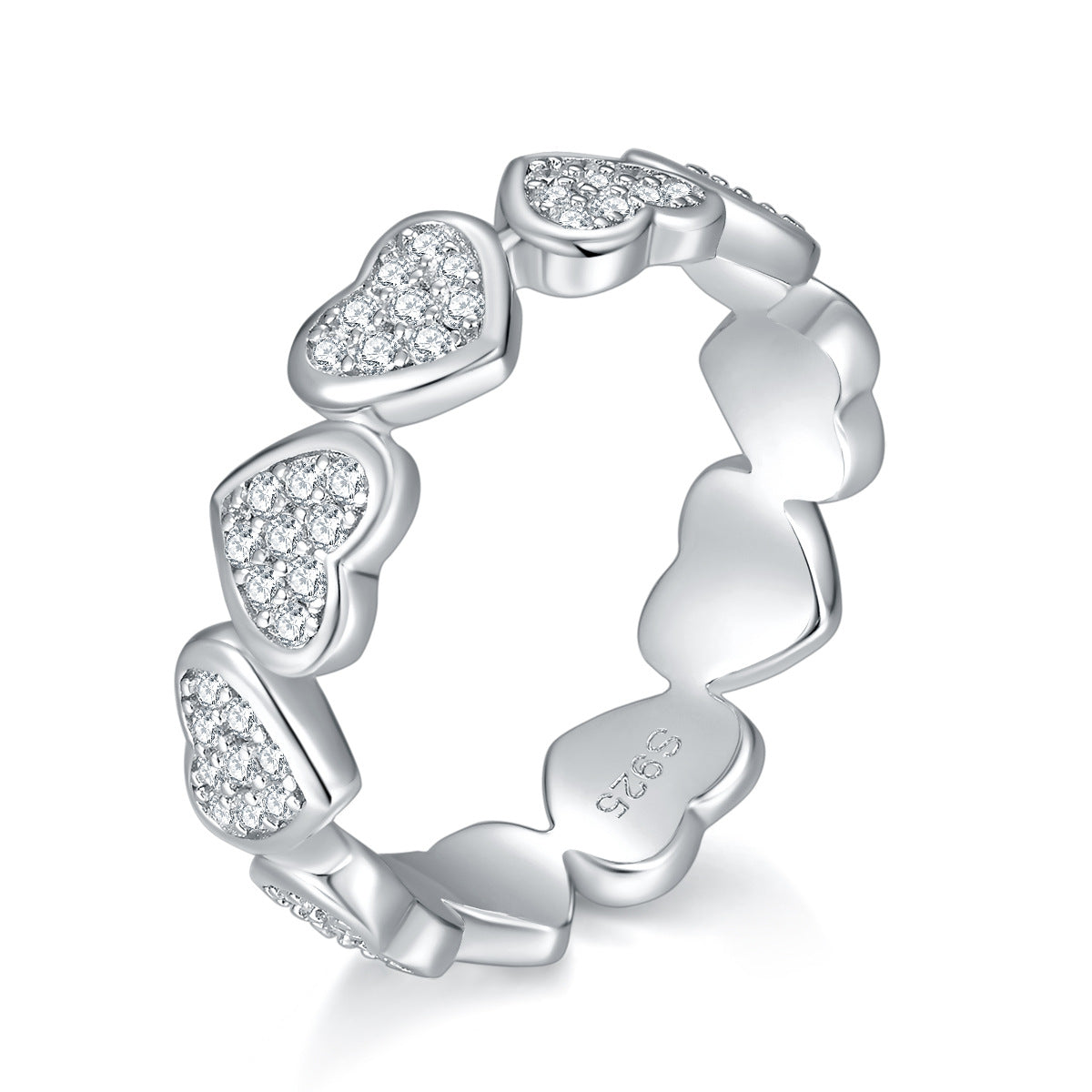 Heart Moissanite Ring | S925 Sterling Silver | Brilliant Sparkle - gallify.store