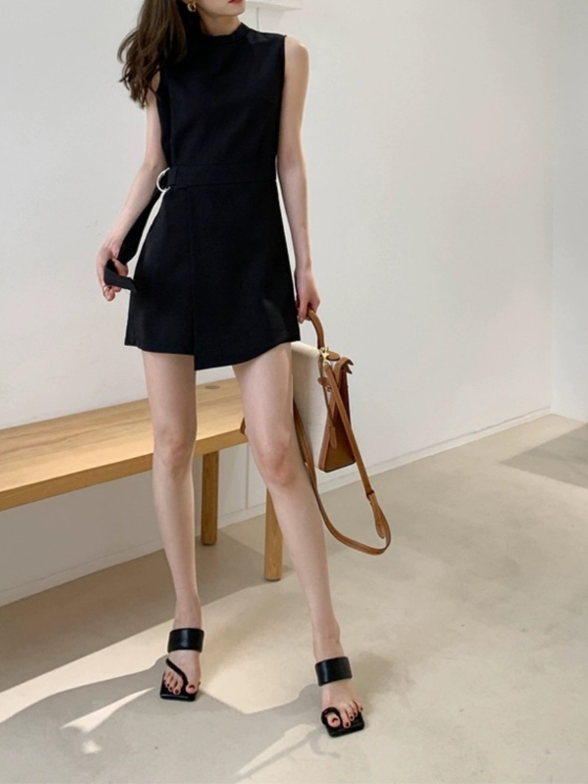 Women's High-Waisted Chiffon Jumpsuit - Slimming Work & Casual Wear - gallify.store