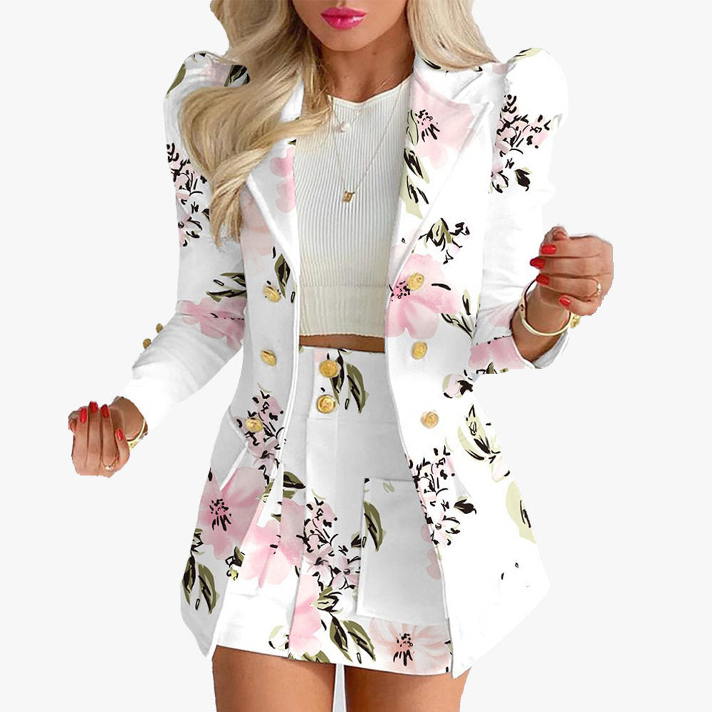 Women's Elegant Printed Dress - Versatile Occasion Wear - gallify.store